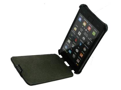 Samsung I9100 Galaxy S2 Slim Synthetic Leather Flip Case - Black