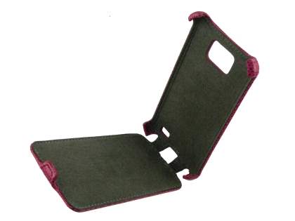 Samsung I9100 Galaxy S2 Slim Synthetic Leather Flip Case - Hot Pink