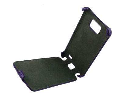 Samsung I9100 Galaxy S2 Slim Synthetic Leather Flip Case - Purple