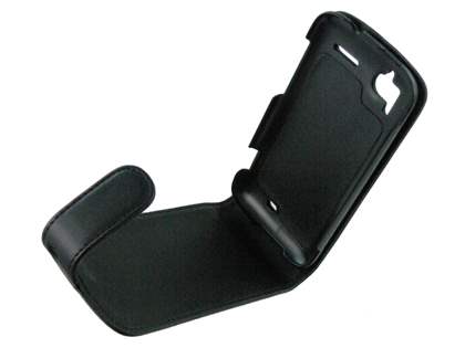 HTC Sensation Synthetic Leather Flip Case - Black