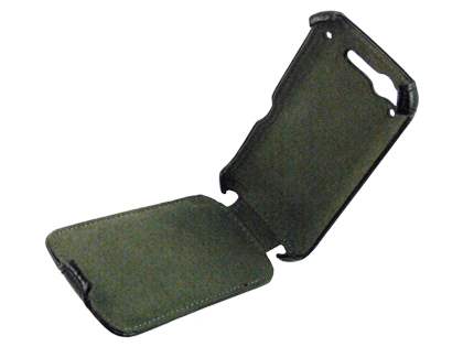 Synthetic Leather Flip Case for HTC Desire S - Black