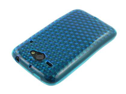 TPU Gel Case for HTC ChaCha - Diamond Blue