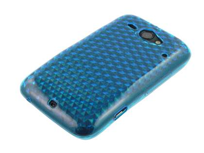 TPU Gel Case for HTC ChaCha - Diamond Blue