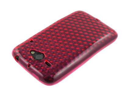 TPU Gel Case for HTC ChaCha - Diamond Pink
