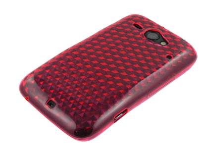 TPU Gel Case for HTC ChaCha - Diamond Pink
