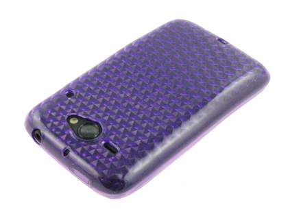 TPU Gel Case for HTC ChaCha - Diamond Purple