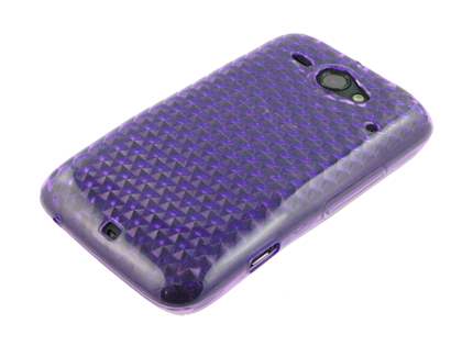 TPU Gel Case for HTC ChaCha - Diamond Purple