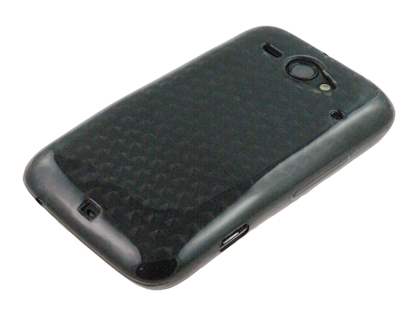TPU Gel Case for HTC ChaCha - Diamond Grey