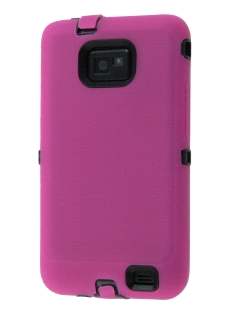 Defender Case for Samsung I9100 Galaxy S2 - Pink/Black Impact Case