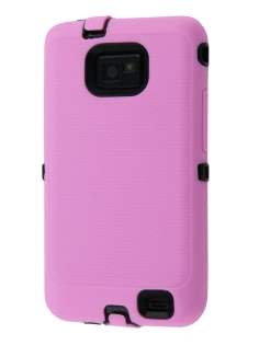 Defender Case for Samsung I9100 Galaxy S2 - Baby Pink/Black Impact Case