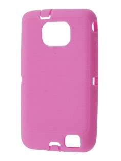 Defender Case for Samsung I9100 Galaxy S2 - Baby Pink/Black