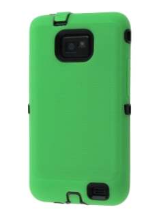 Defender Case for Samsung I9100 Galaxy S2 - Green/Black Impact Case
