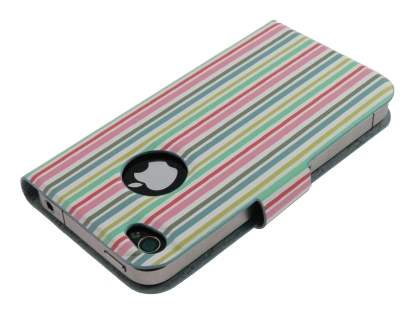 Vintage Inspired Lacquered Slim Synthetic Leather Portfolio Case for iPhone 4/4S