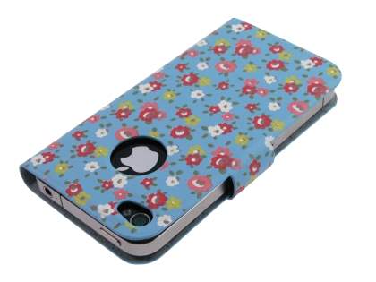 Vintage Inspired Lacquered Slim Synthetic Leather Portfolio Case for iPhone 4/4S