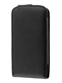 Genuine Leather Flip Case for HTC Sensation - Black