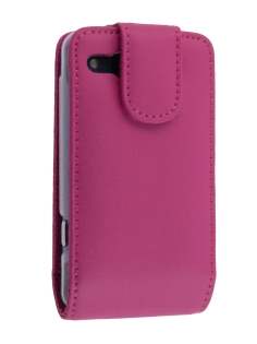Genuine Leather Flip Case for HTC Salsa - Pink