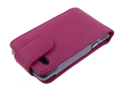 Genuine Leather Flip Case for HTC Salsa - Pink