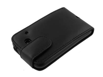 HTC ChaCha Genuine Leather Flip Case - Black