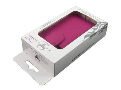 Genuine Leather Flip Case for HTC Salsa - Pink