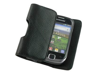 Samsung Galaxy Fit S5670 Synthetic Leather Belt Pouch - Black