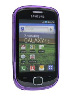 TPU Gel Case for Samsung Galaxy Fit S5670 - Diamond Purple