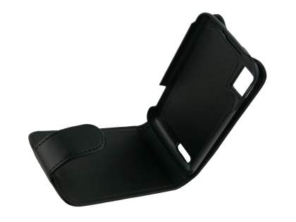 Motorola ATRIX 4G MB860 Synthetic Leather Flip Case - Black