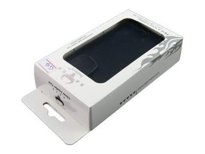 Genuine Leather Flip Case for HTC Sensation - Black