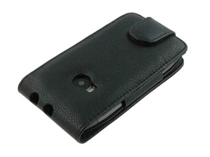 Synthetic Leather Flip Case for Nokia X7 - Black