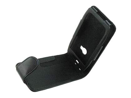 Synthetic Leather Flip Case for Nokia X7 - Black