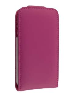 Genuine Leather Flip Case for iPhone 4/4S - Pink