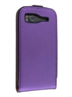 HTC Sensation Slim Synthetic Leather Flip Case - Purple