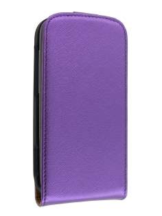 HTC Sensation Slim Synthetic Leather Flip Case - Purple
