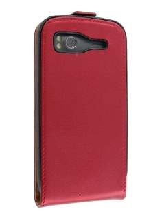 HTC Sensation Slim Synthetic Leather Flip Case - Red