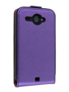 Synthetic Leather Flip Case for HTC ChaCha - Purple