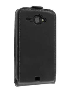 Synthetic Leather Flip Case for HTC ChaCha - Black