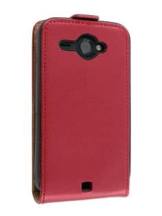Synthetic Leather Flip Case for HTC ChaCha - Red