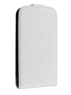 HTC Desire S Slim Synthetic Leather Flip Case - White
