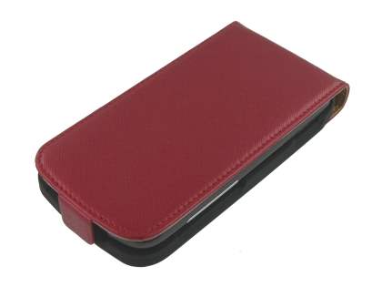 HTC Sensation Slim Synthetic Leather Flip Case - Red