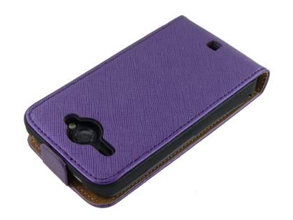 Synthetic Leather Flip Case for HTC ChaCha - Purple