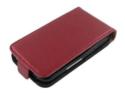 Synthetic Leather Flip Case for HTC ChaCha - Red