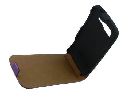 HTC Sensation Slim Synthetic Leather Flip Case - Purple