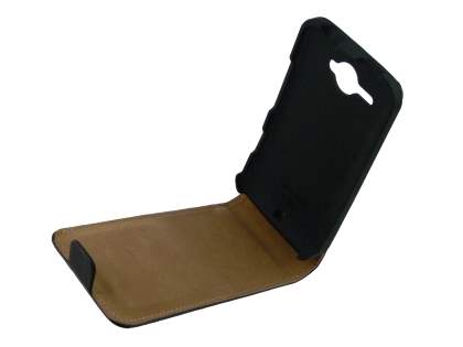 Synthetic Leather Flip Case for HTC ChaCha - Black