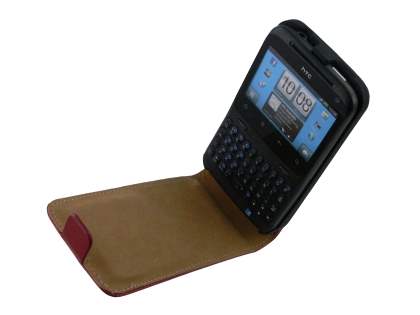 Synthetic Leather Flip Case for HTC ChaCha - Red