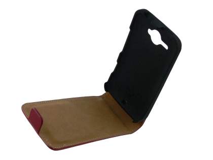 Synthetic Leather Flip Case for HTC ChaCha - Red