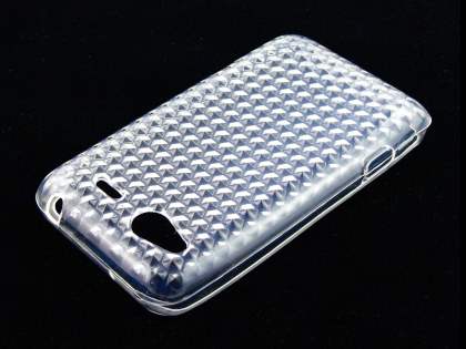 HTC Salsa TPU Gel Case - Diamond Clear