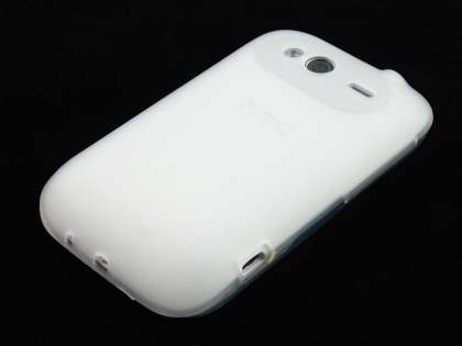 HTC Wildfire S TPU Gel Case - Frosted Clear