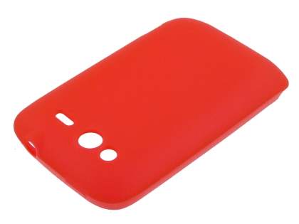 HTC Wildfire S TPU Gel Case - Frosted Red
