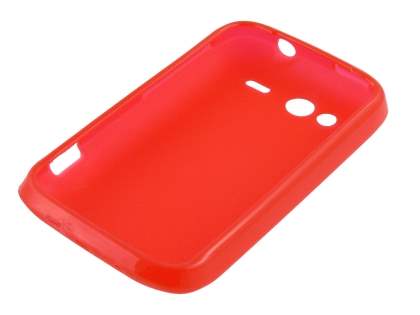 HTC Wildfire S TPU Gel Case - Frosted Red