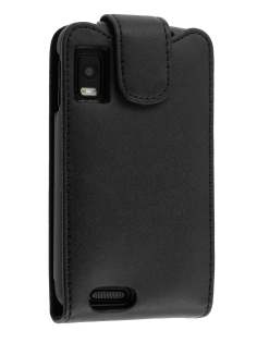 Genuine Leather Flip Case for Motorola ATRIX 4G - Black Genuine Leather Flip Case for Motorola ATRIX 4G - Black