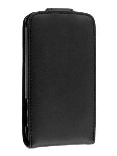 Genuine Leather Flip Case for Motorola ATRIX 4G - Black